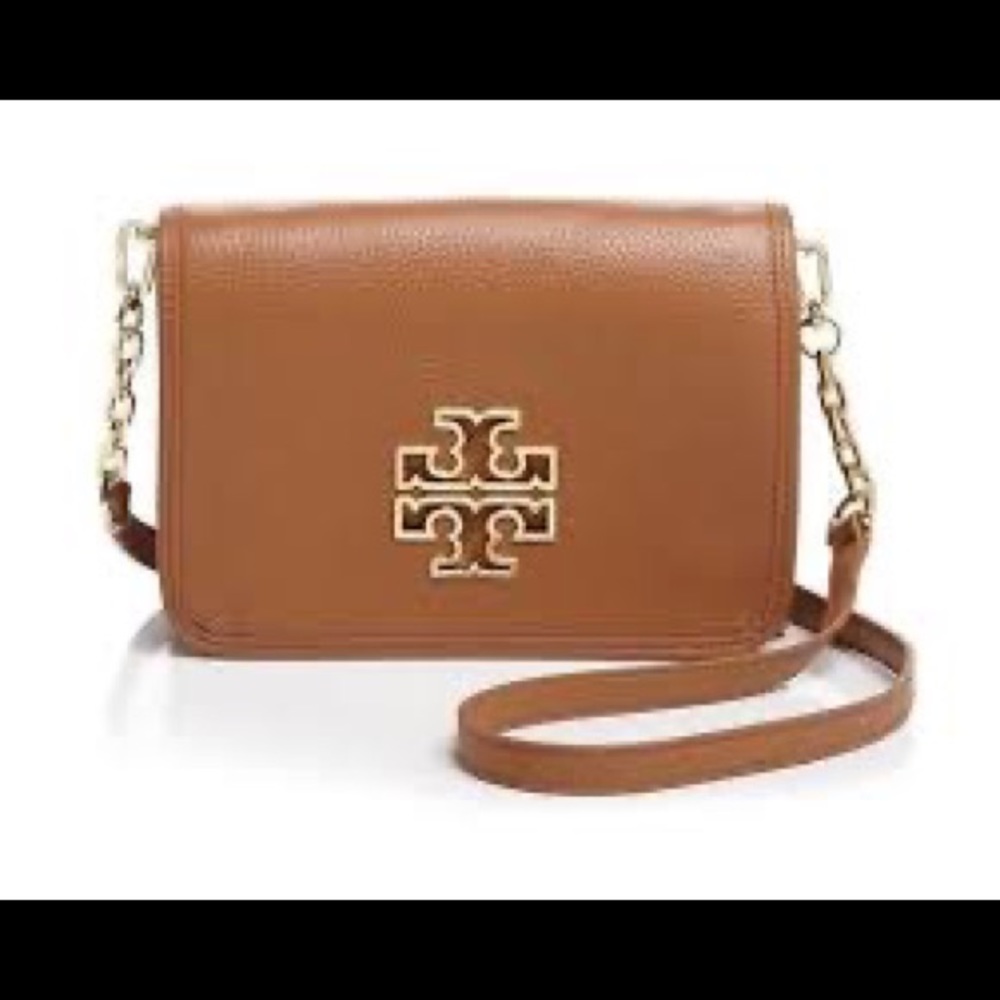 Tory Burch Britten Combo Brown Crossbody Bag